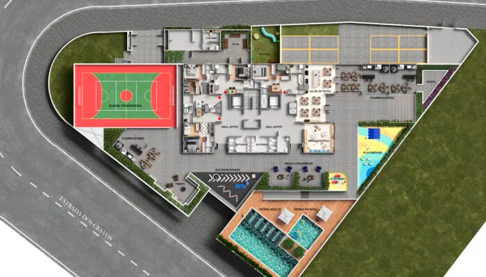 Planta do Solar das Rosas Residencial Clube
