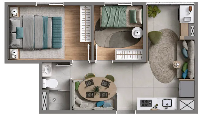 Planta do Solar das Rosas Residencial Clube
