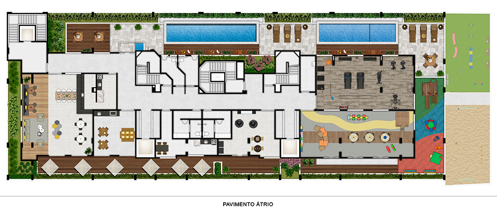 planta de um como de um apartamento